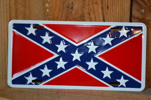 Confederate Battle Flag License Tag Rebel Flag License Plate   DSC 0663 300x199 