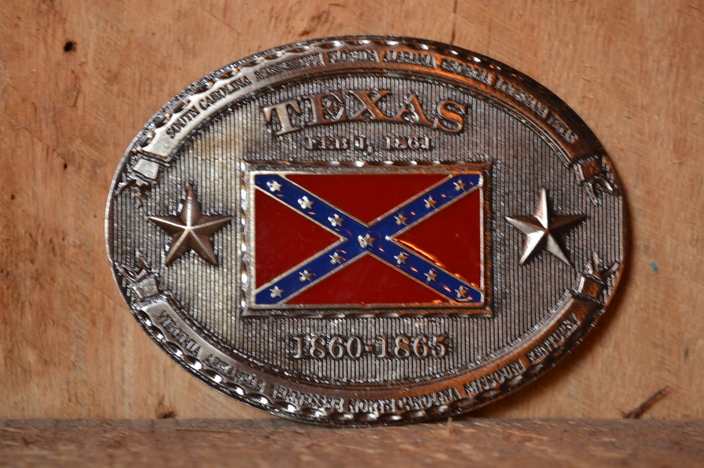 Pewter Belt Buckle Texas State Flag NEW CSA 